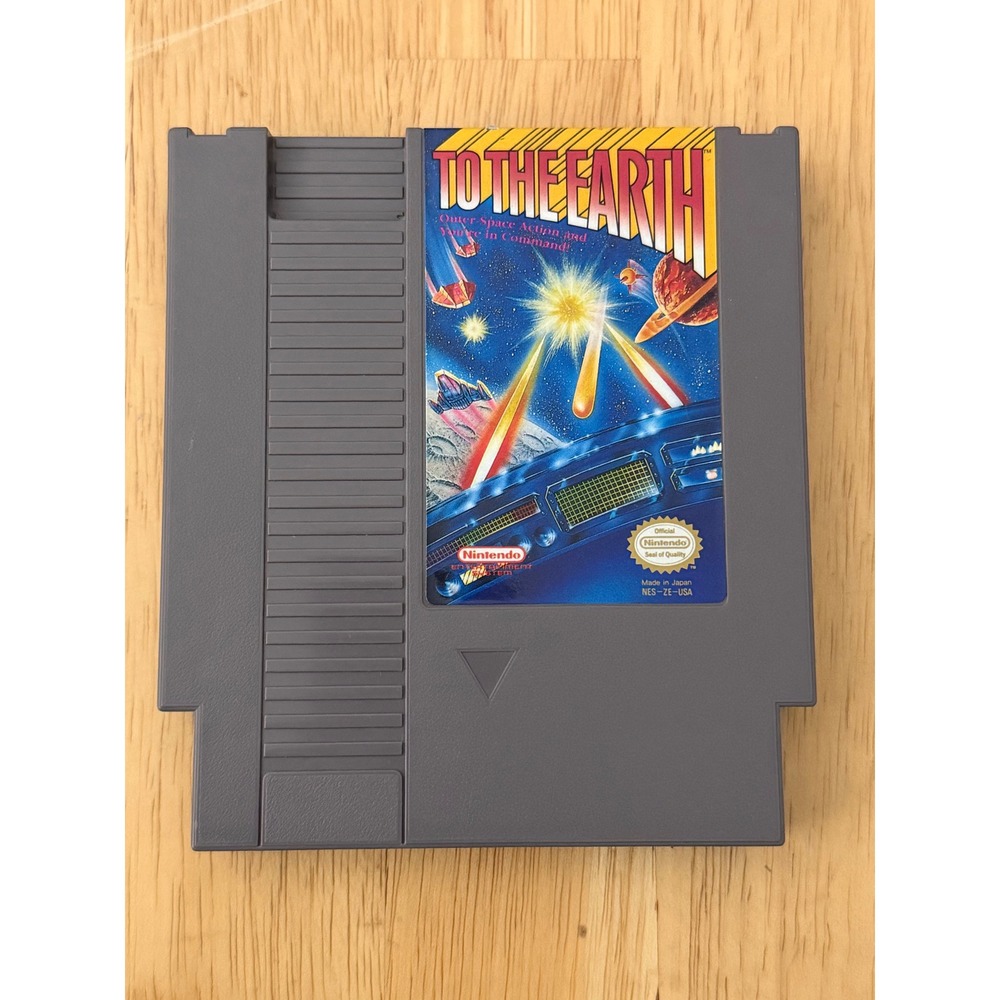 To The Earth Nintendo NES Video Game Cartridge NES-ZE-USA Light Gun Shooter